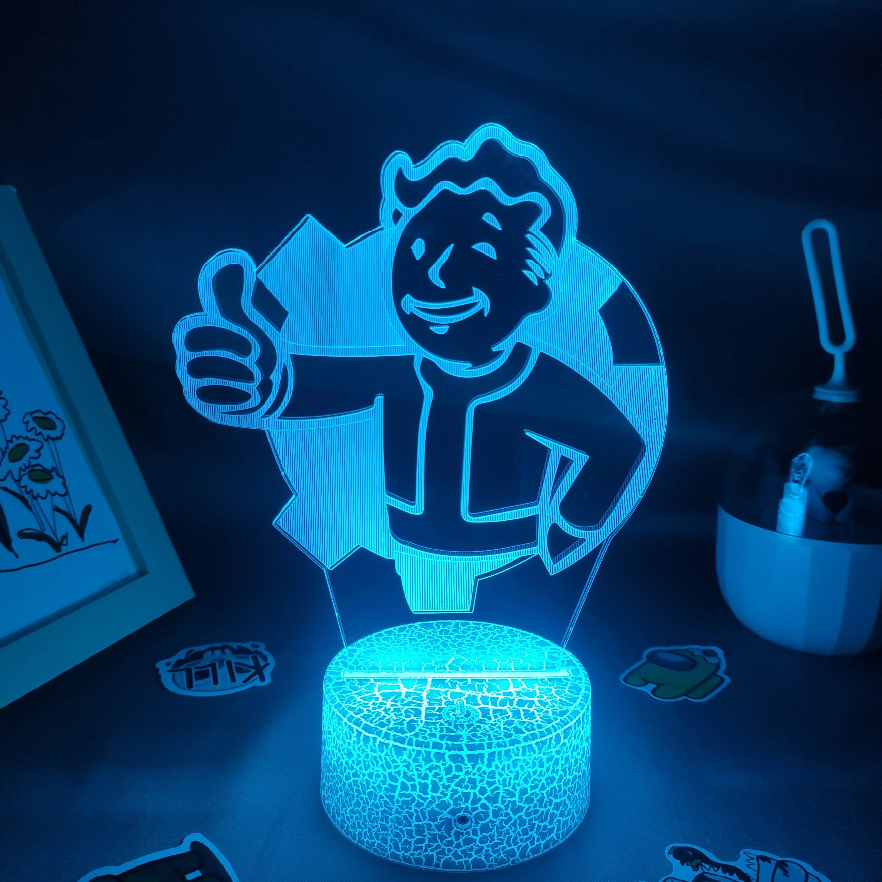 Фоллаут 4 76 Пип бой игра Mark 3D светодиодный RGB неоновая Батарея изменение ночной