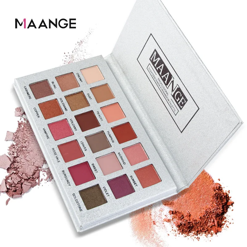 

18 Colors Makeup Eye shadow Palette Earth Matte Pearlescent Multicolor Flash Highlight Cosmetics Eye Shadow Plate Beads