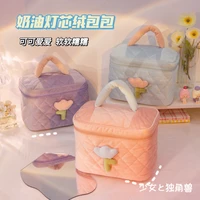 new kawaii cosmetic bag women large capacity cute corduroy organizer beauty bags ins travel wash beauty bag storage case wy368