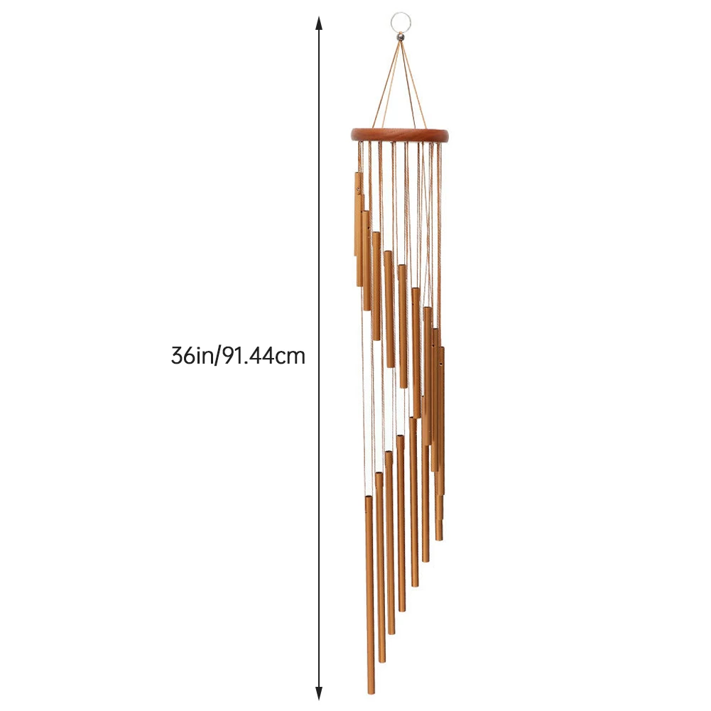 

18 Tubes Wind Chimes Metal Wind Bells Nordic Handmade Ornament Wind Chime Pendant Garden Patio Outdoor Wall Hanging Home Decor