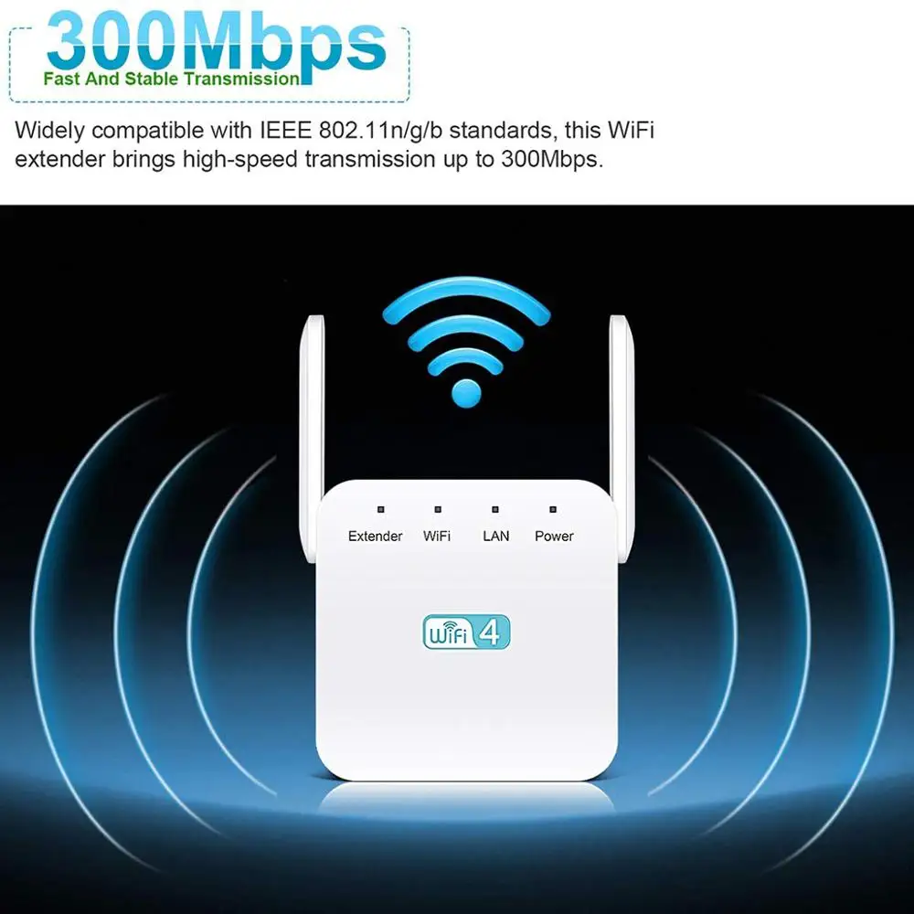 Беспроводной Wi-Fi репитер 300 Мбит/с 802.11N | Компьютеры и офис