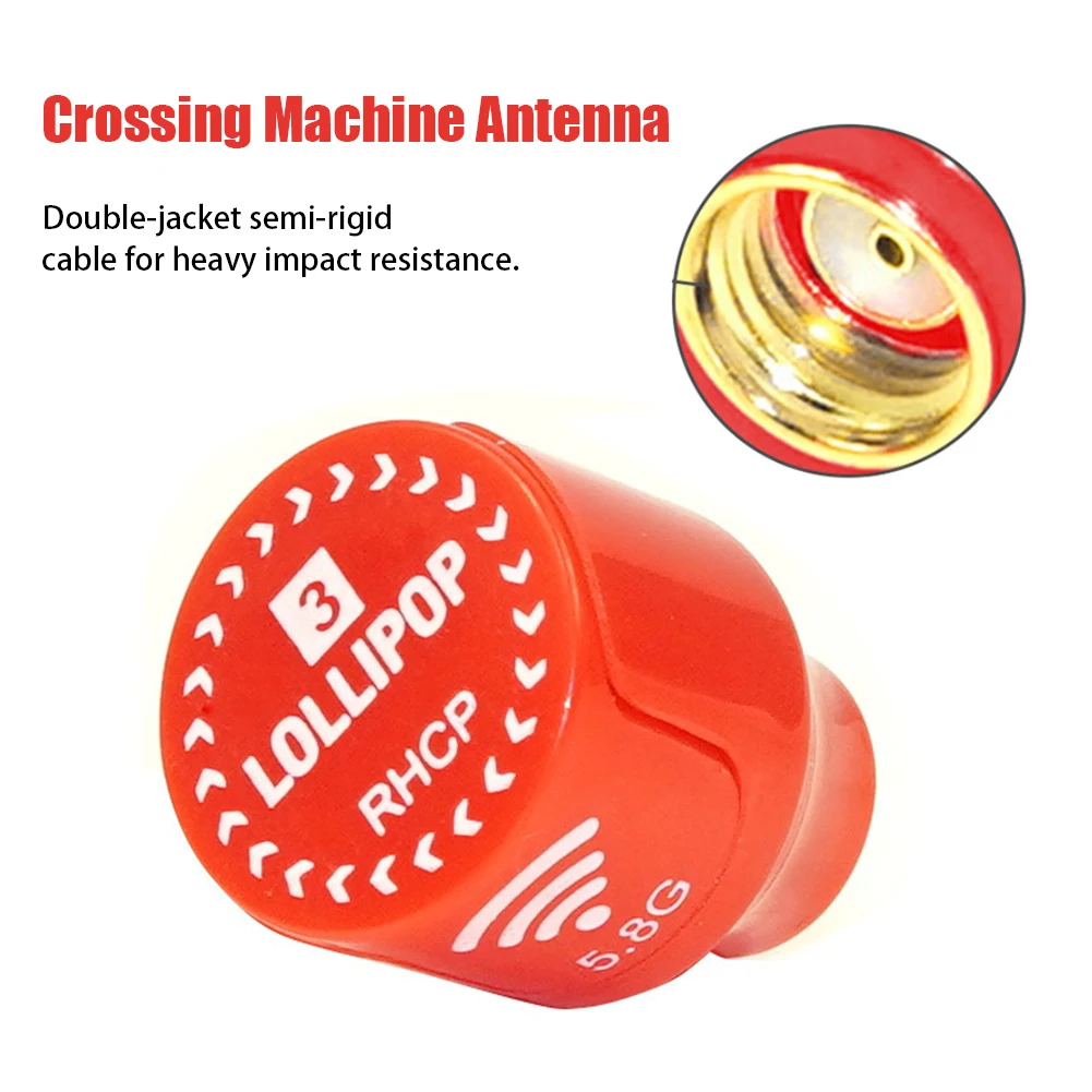 

2pcs Easy Install Professional SMA 2.5dBi Crossing Machine Antenna Super Mini For RC Drone Practical Short Lollipop 3 5.5-6.0G