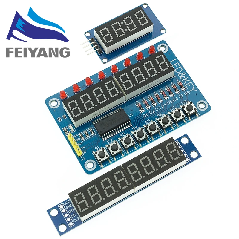 Цифровой светодиодный дисплей TM1637 4 битный модуль для часов TM1638/MAX7219 7 сегментный