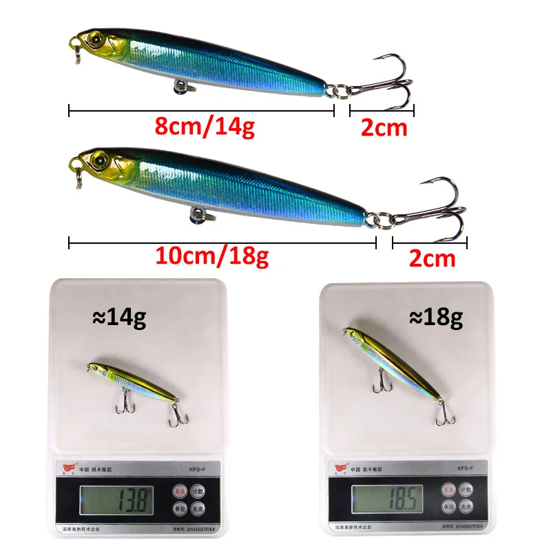 Новый Карандаш приманки 14 г 18g 80 мм 100 Minnow для ловли рыбы твердая приманка высокое