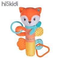hi5kidi plush toy newborn doll with rattle children pure cotton cartoon fox plush toy children birthday gift plush fox toy