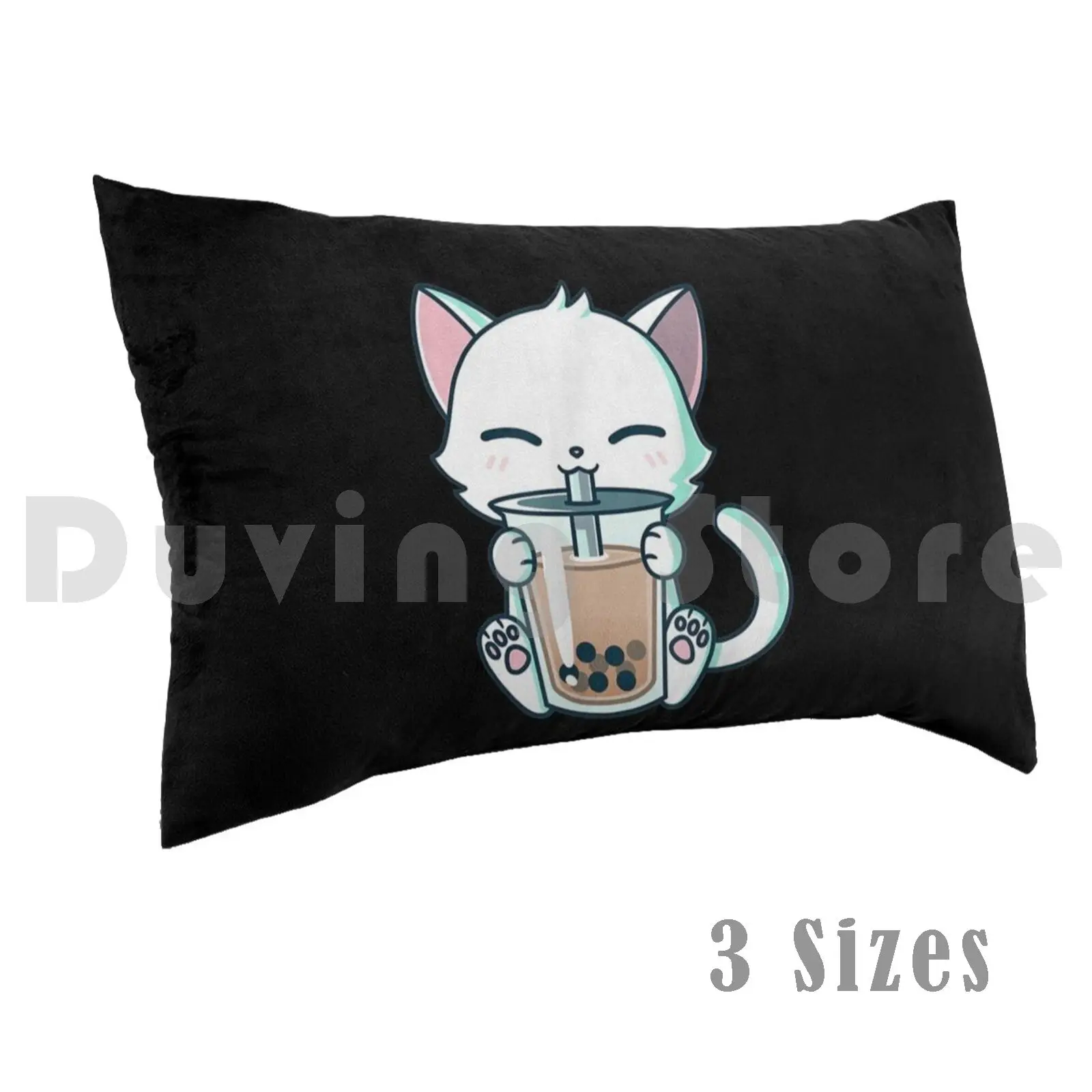 

Чехол с рисунком кошки Boba, котенка Boba Kawaii, подушка японского котенка 50x75, кошка Boba