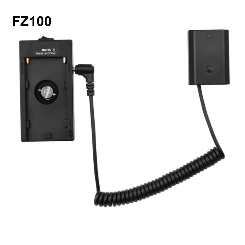 

NP-F970 F750 Battery Plate Holder Adapter + FZ100/FW50 Dummy Battery Coupler for Sony A7 III/A7R III/A7R IV/A9/A9 II Cameras