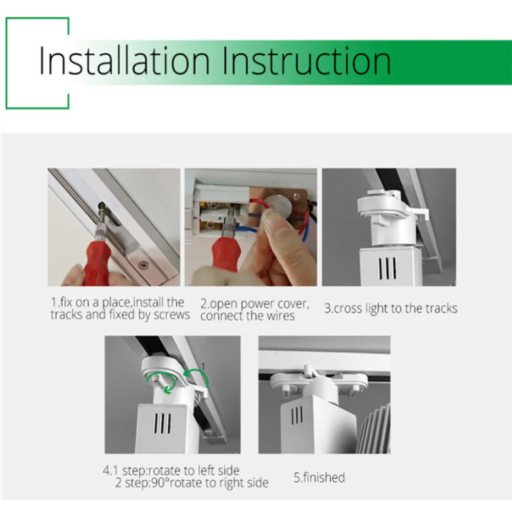 

COB 20W LED Track Light Aluminum Ceiling Rail Track Lighting Spot Rail Spotlights Replace Halogen Lamps