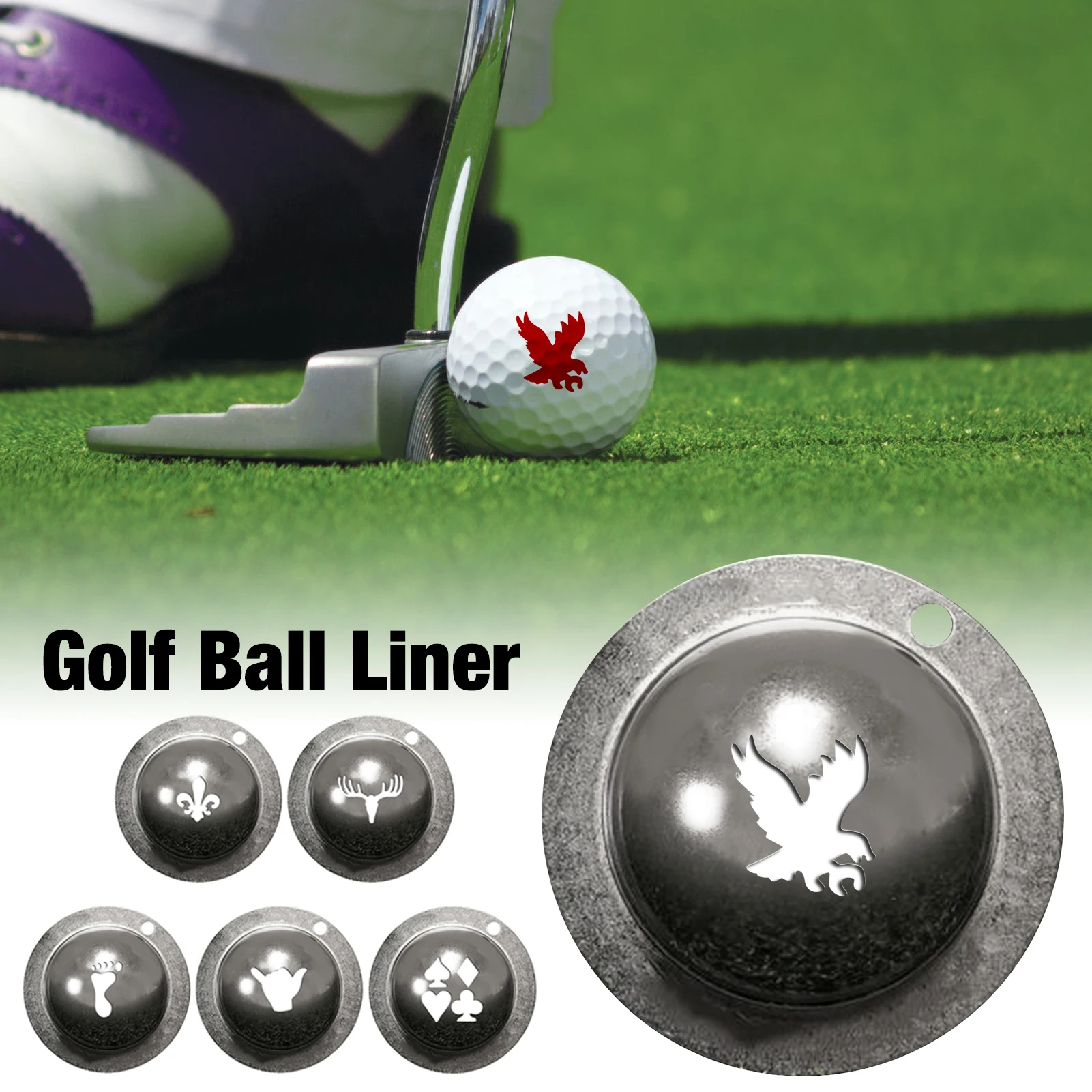 

1 Pcs Golf Ball Line Marker Stainless Steel Golf Putting Positioning Aids Outdoor Golf Sport Tool Custom Mark Alignment Too