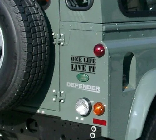 

For 2Pcs 12" One Life Live It Gloss Vinyl Car Sticker, Land Rover, Off Road, YOLO