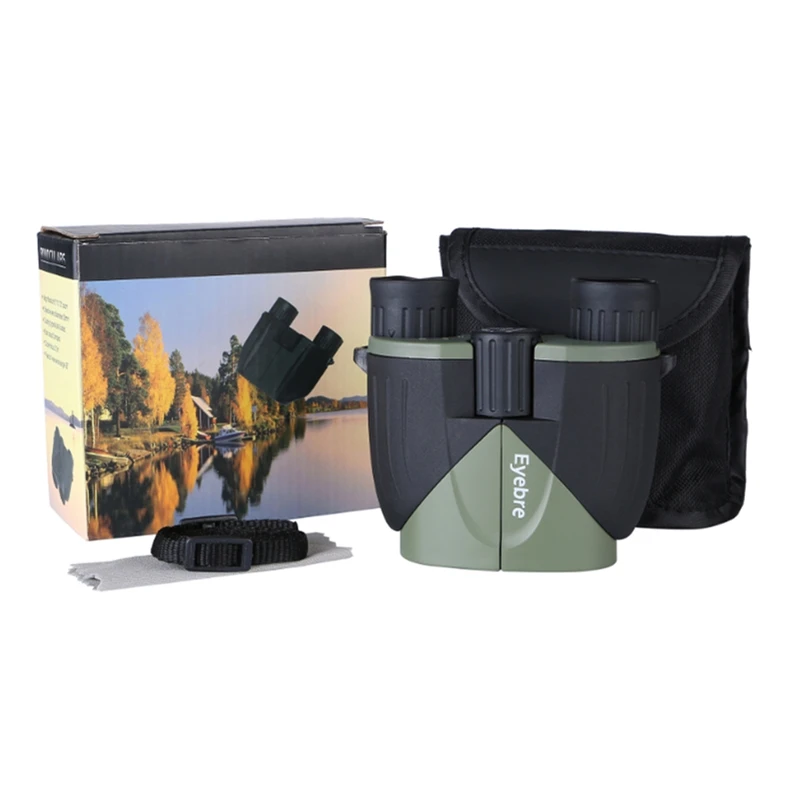 

New professional high-power high-definition binoculars 10x25 green film binoculars outdoor low-light night vision binoculars