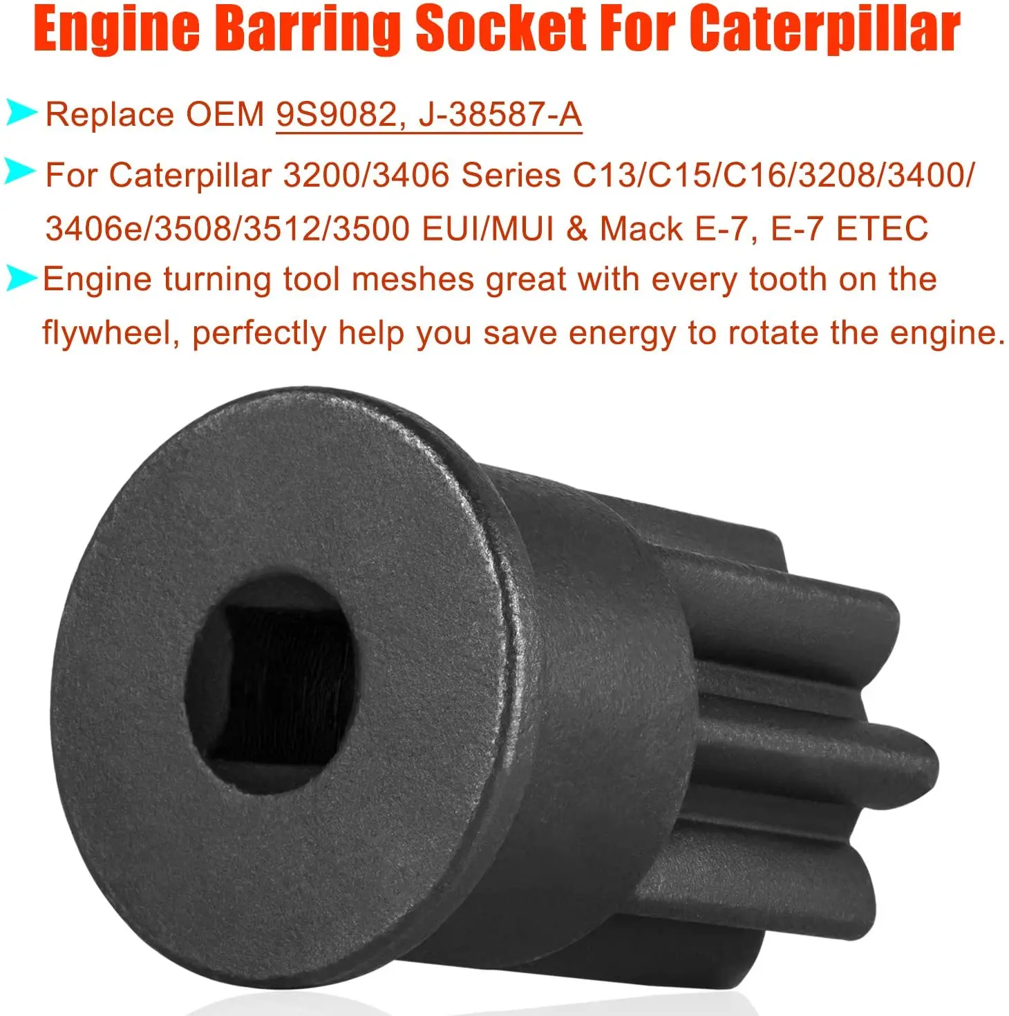 Chuang Qian Engine Barring Socket/Wrench for G M G-M Caterpillar 3200/3406 Series &amp Mack E-7 E7 ETEC C13/C15/C16 #J-38587-A | Автомобили