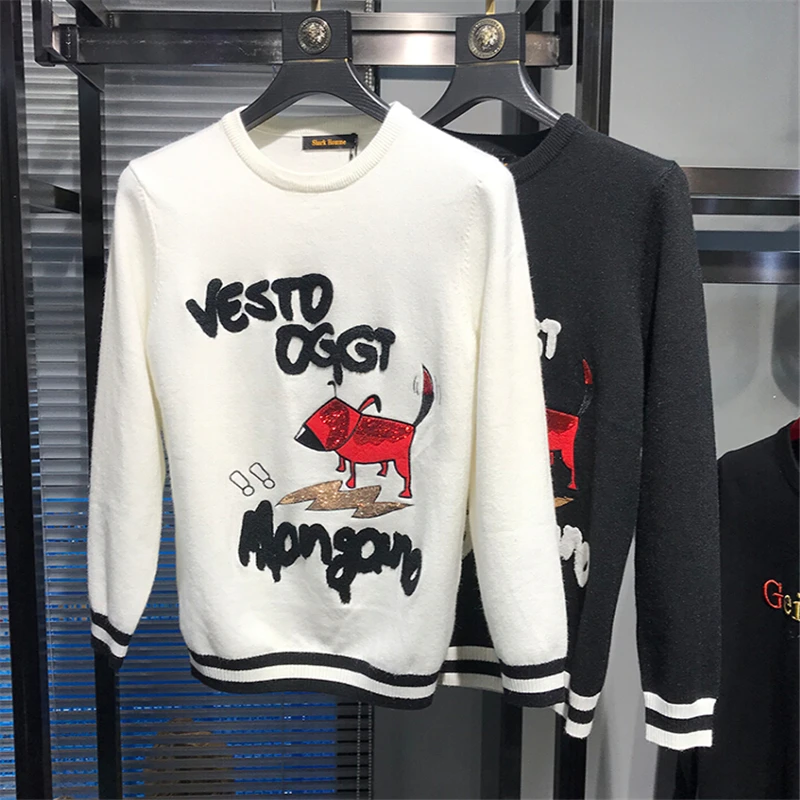 Мужской новый модный свитер с высоким воротником осенние мужские топы