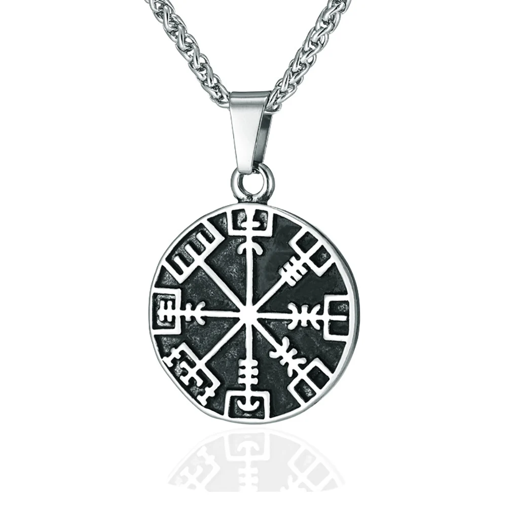 Винтажное ожерелье с кулоном в виде руны викингов из нержавеющей стали стиле
