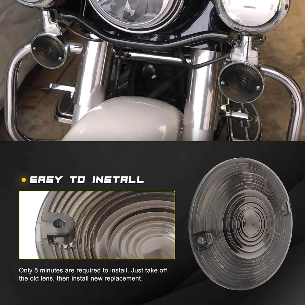 

Motorcycle Turn Signal Light Lens Cover ABS Lampshade for Harley Road King Tour FLST FXRT 1986-2007 Sportster XL883 XL1200