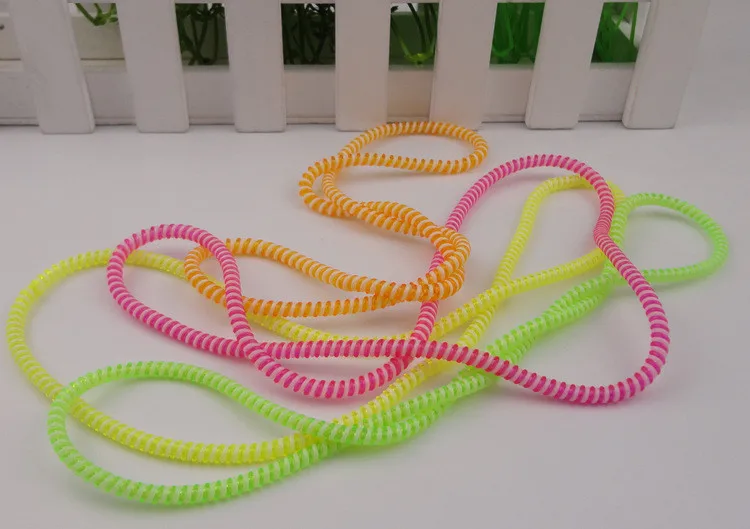 60cm Colors Data Cable Protective Sleeve Spring twine For Iphone Android USB Charging earphone Case Cover random color | Электроника