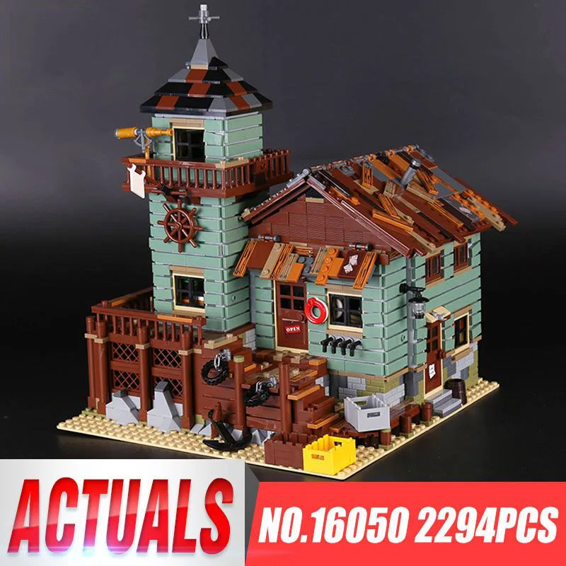 DHL 16050 MOC фильм игрушки серии 21310 старый отделочный набор магазина сборки строительные блоки кирпичи рождественские игрушки подарок для детей