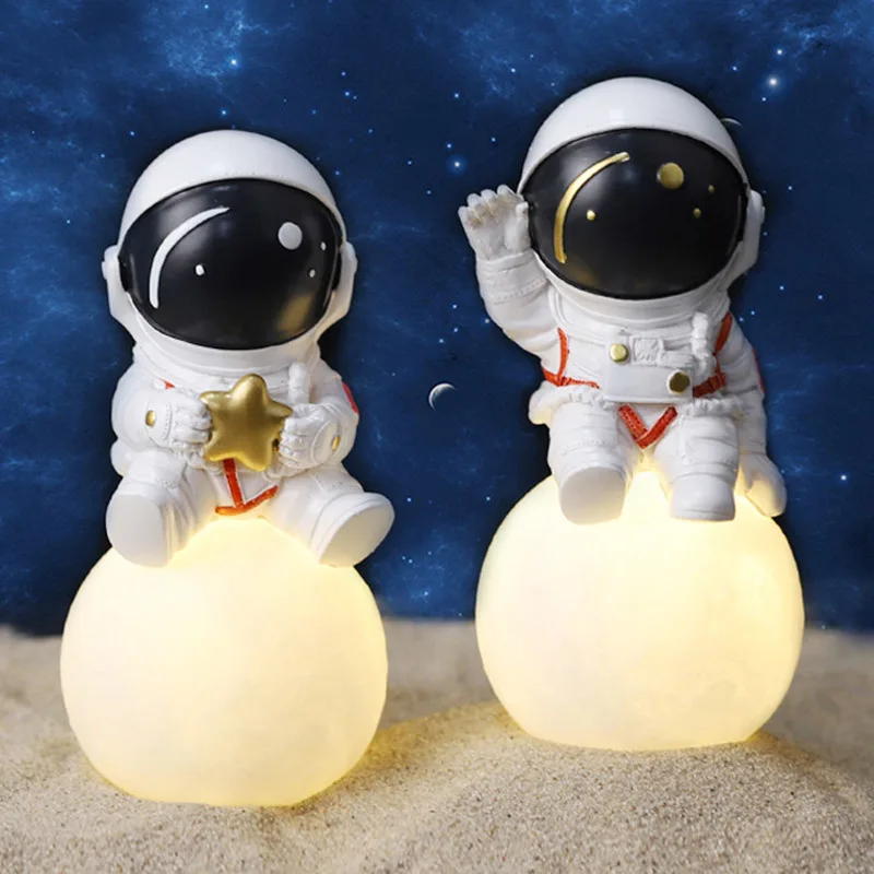 

3D Printing Moon Light Creative Spaceman Decor Children's Home Bedroom Night Light Desktop Astronaut Decoration Student Gift