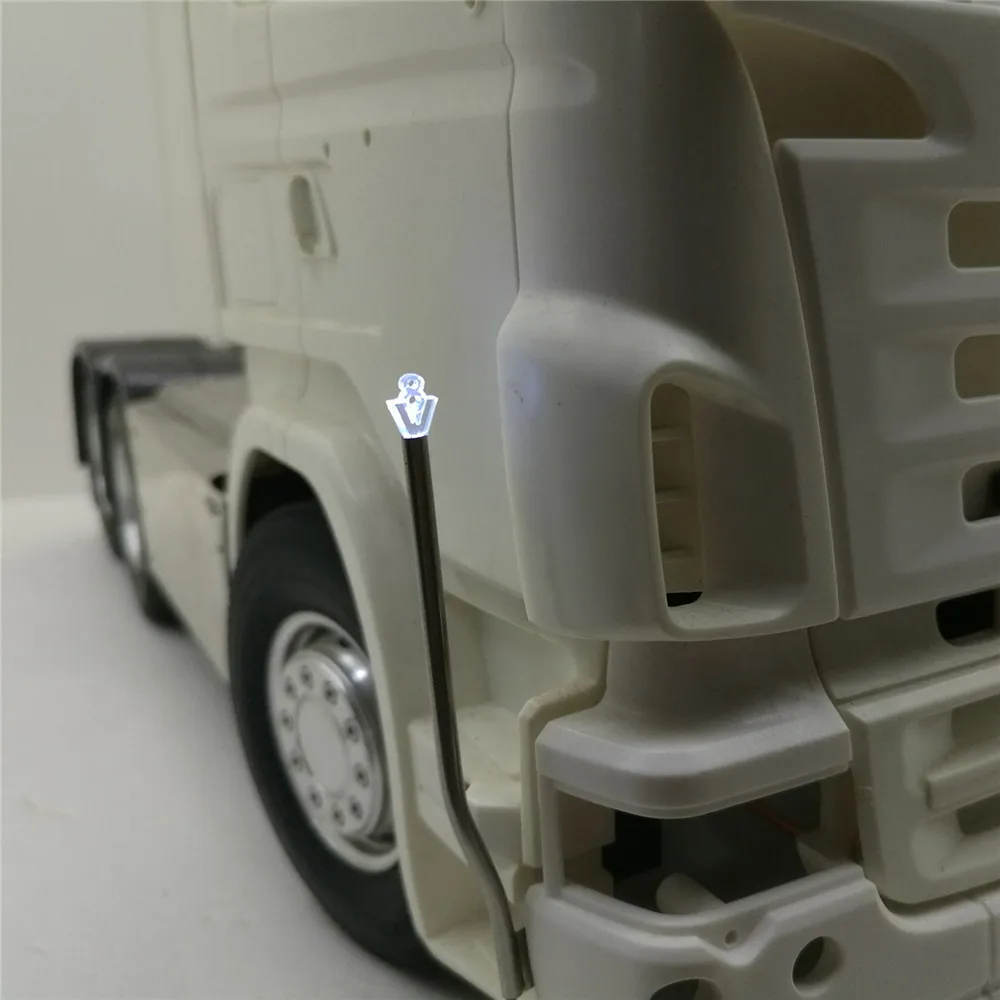 1 пара V8 светодиодный фонарь с логотипом для 1/14 TAMIYA SCANIA R470 R620 R730 56323 RC аксессуары