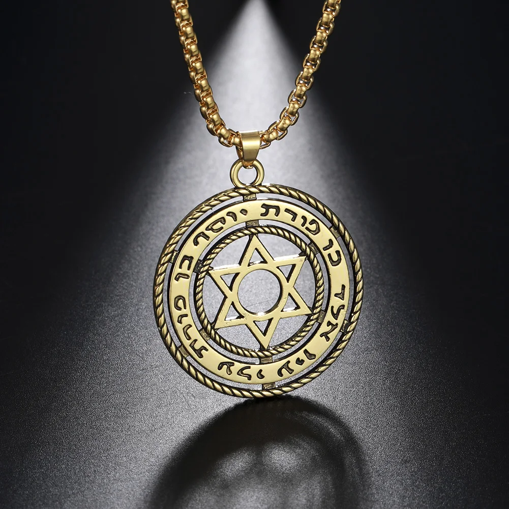 LIKGREAT Spupernatural ажурный Звезда Давида кулон ожерелье печатка of Salomon Talisman еврейский