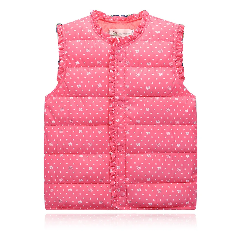 Детский пуховой жилет Однобортный Теплый хлопковый с принтом для мальчиков и