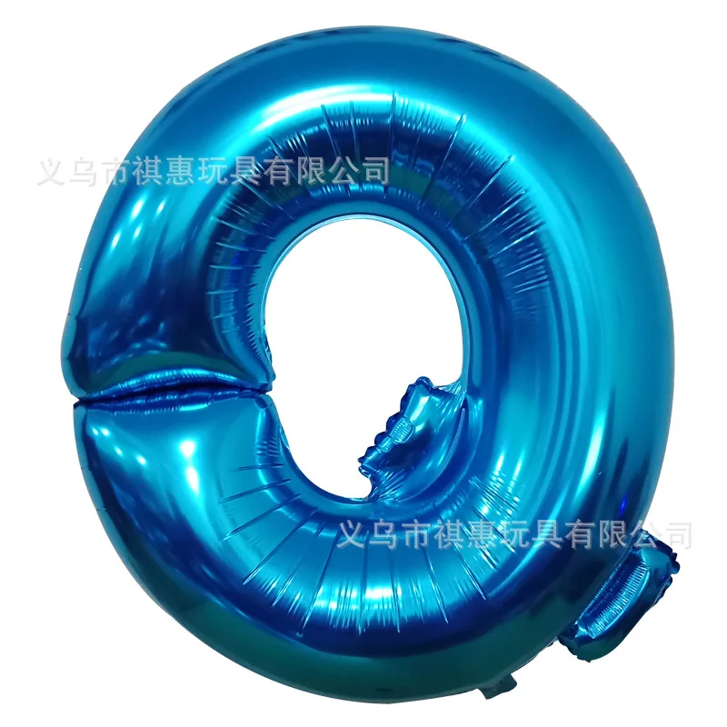 40 inch Blue aluminum film letter balloon Aluminum foil birthday Party wedding supplies Decorative photography props balloon - Цвет: Q