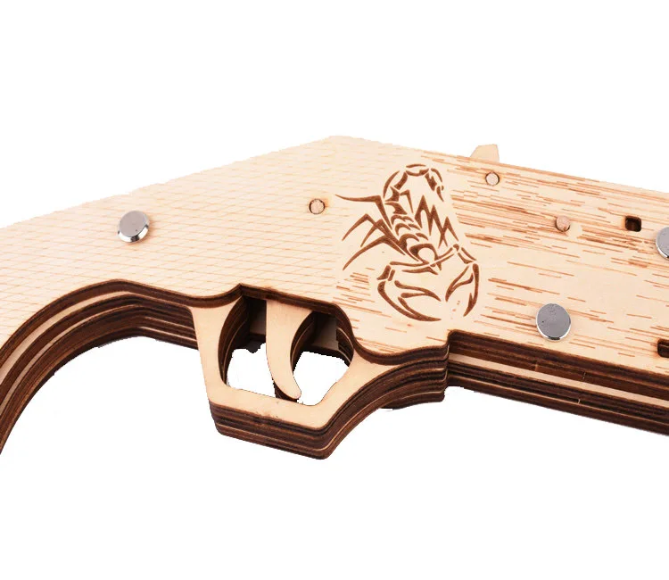 Модель дробовика MOSSBERG 500 Резиновая лента пистолет деревянные игрушки для детей 3d