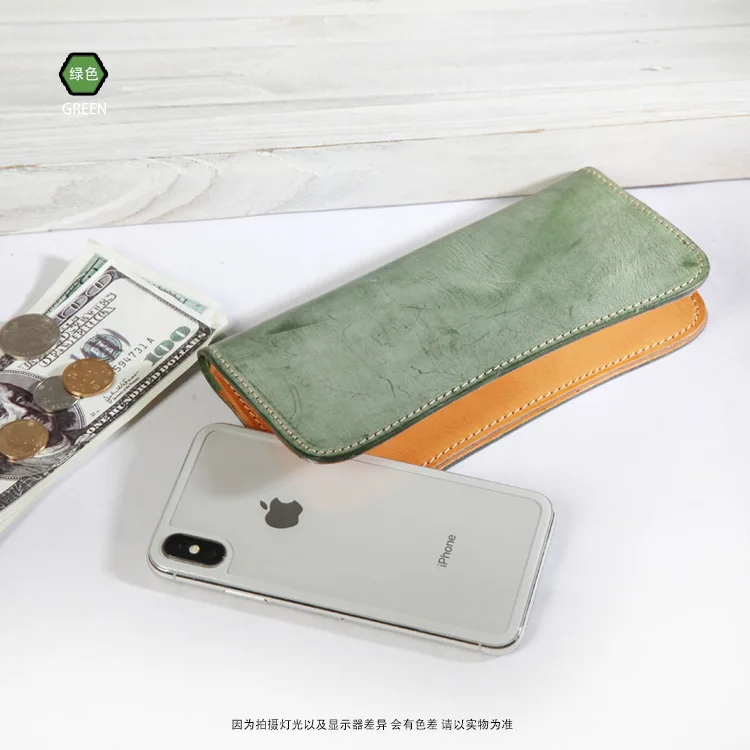 

Phone Bag Wallet Women Coin Card Genuine Leather Colorful Zipper Wallet Women Large Thin Portfel Damski Clutch Purse DE60NQB