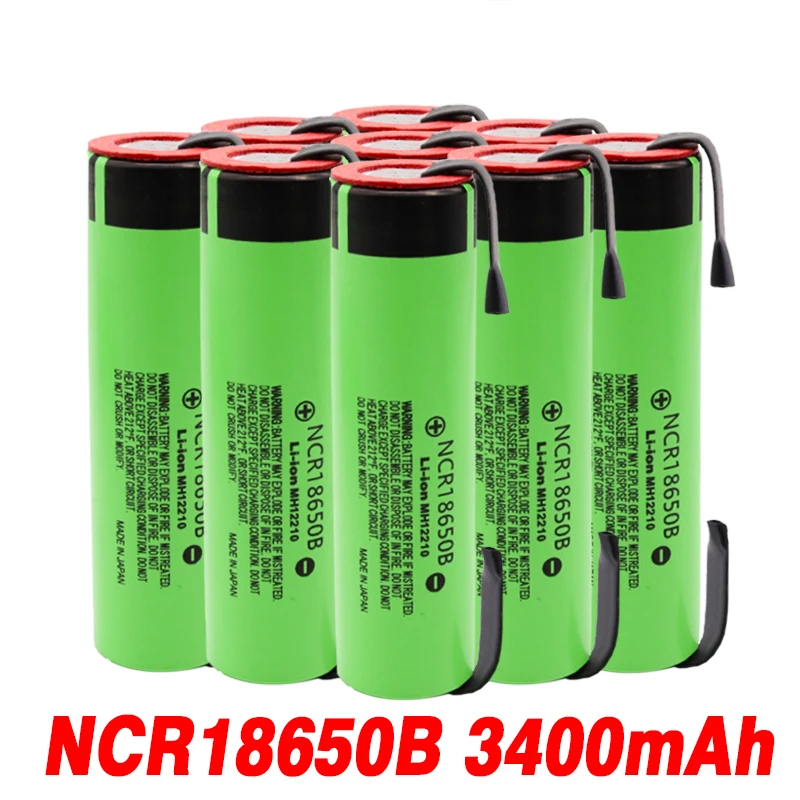 100% новый Оригинальный NCR18650B 3 7 v 3400mah 18650 литиевая аккумуляторная батарея для Panasonic