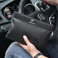 new mens wallet multifunctional long wallet pu leather zipper money bag mens simple design business clutch bag cellphone bag
