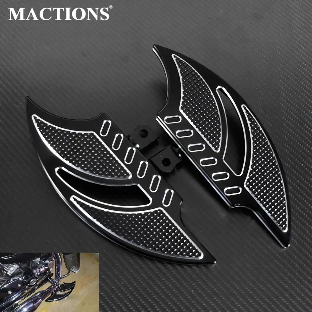 

Motorcycle Floorboards Foot Pegs Footrest Pedal Black CNC Footpegs For Harley Touring Road King Sportster 883 1200 Softail Dyna