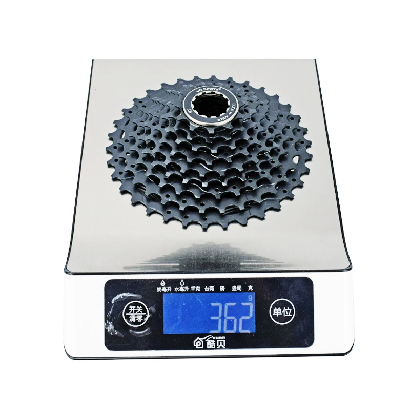 VG Sports 9 Speed 11-34t Cassette Bicycle Freewheel Sprocket 9S Velocidade MTB Mountain Bike 34T Ultralight 362g |
