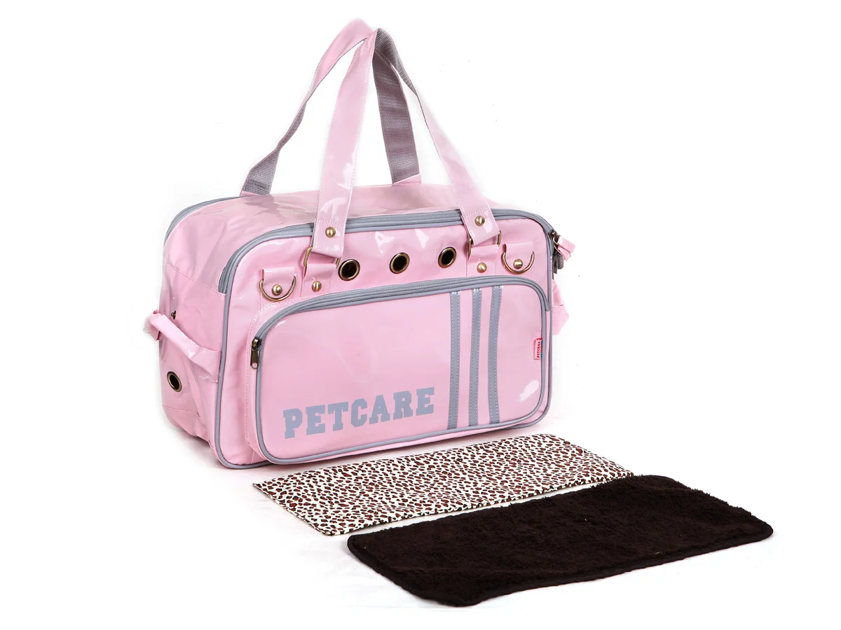 Бесплатная доставка сумка-переноска из полиэстера розового цвета для собак