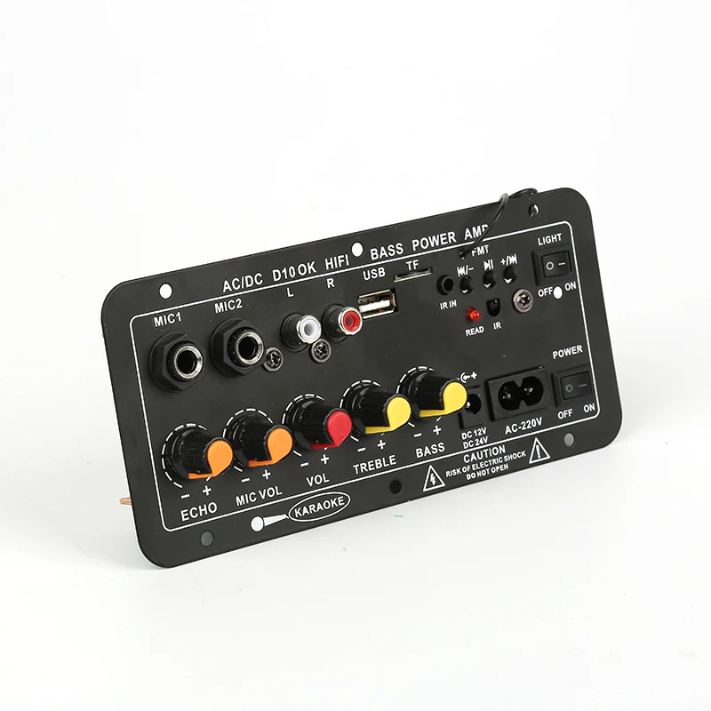 

220V 12V/24V Bluetooth Power Amplifier Board Audio Power Amplifier Stereo Car Home Music AMP USB U-disK Player