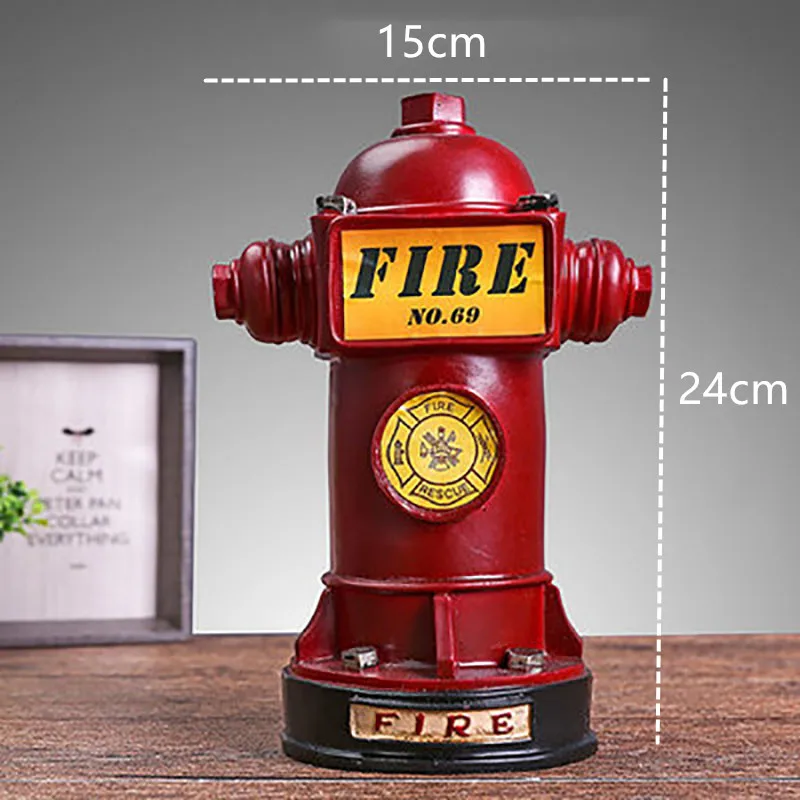 Vintage Accessories To Decorate Statues Decor At Home Sculptures Figurines For Interior Room Ornaments Fire Hydrant Piggy Bank images - 6