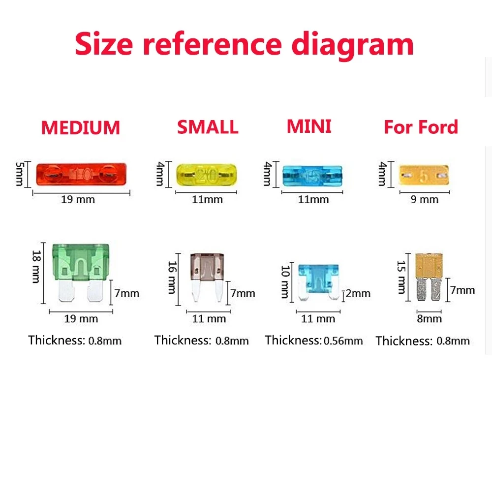 50 шт./кор. Mirco2 ATR Размеры лезвие предохранителей автомобиля Ассортимент Набор для