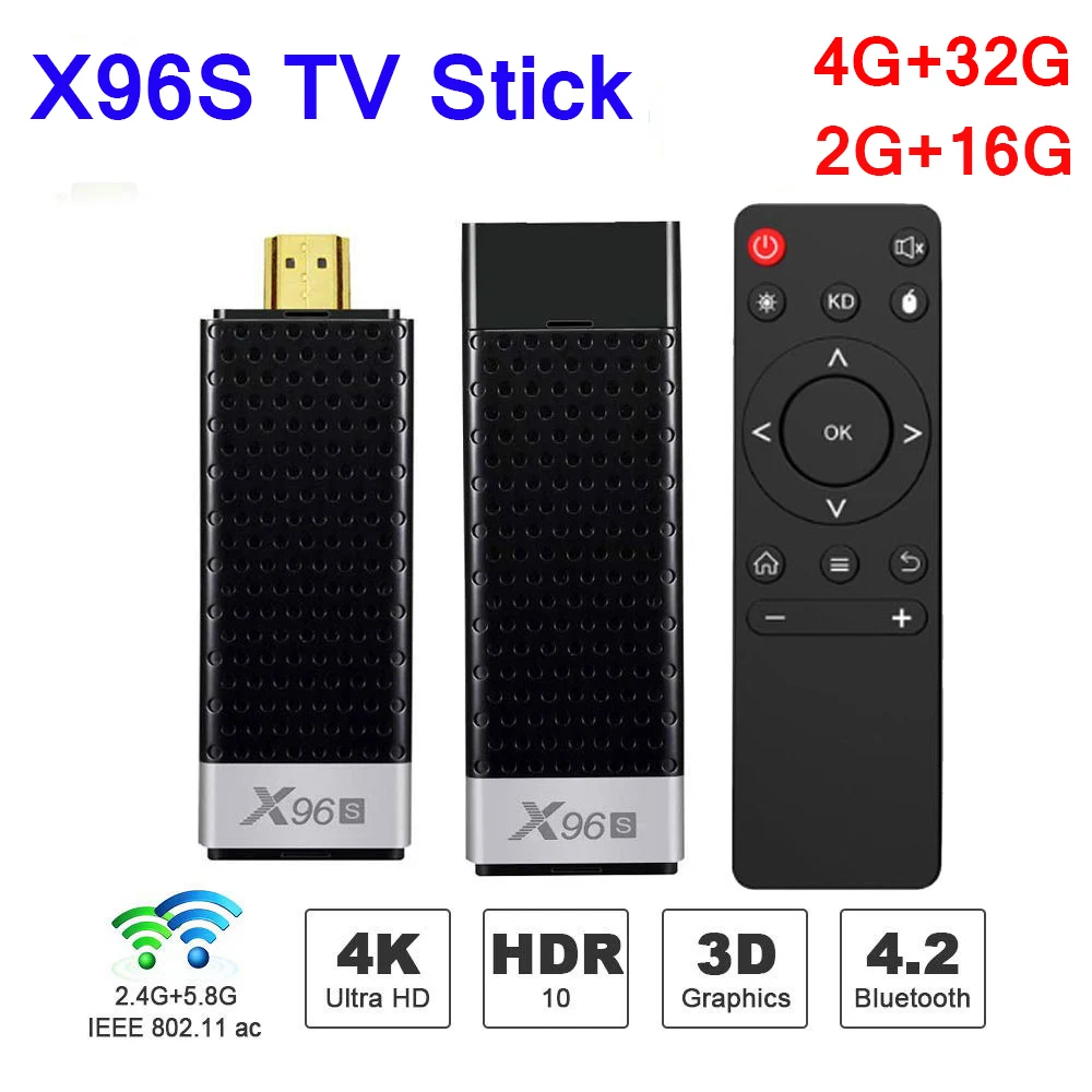 

Smart TV Stick X96S Android 9.0 TV BOX 4GB 32GB Amlogic S905Y2 Quad Core 4k 1080P 5G WiFi V4.2 TV Dongle PK X96 max TVBOX