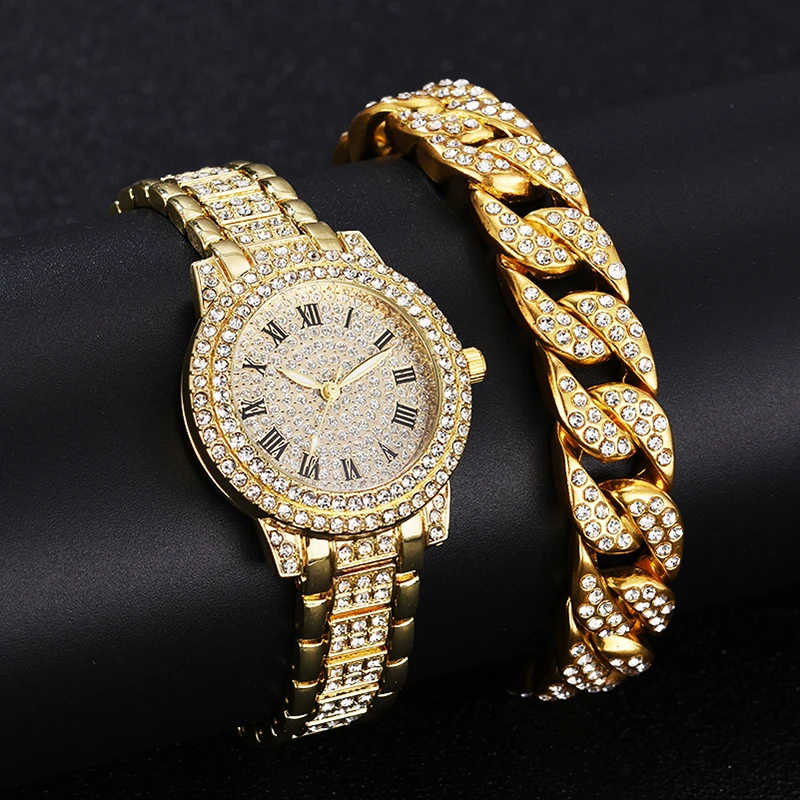 다이아몬드 여성 시계, 골드 시계, 여성 손목 시계, 럭셔리 브랜드 라인석, 여성용 팔찌 시계, 여성 시계, 여성 시계
