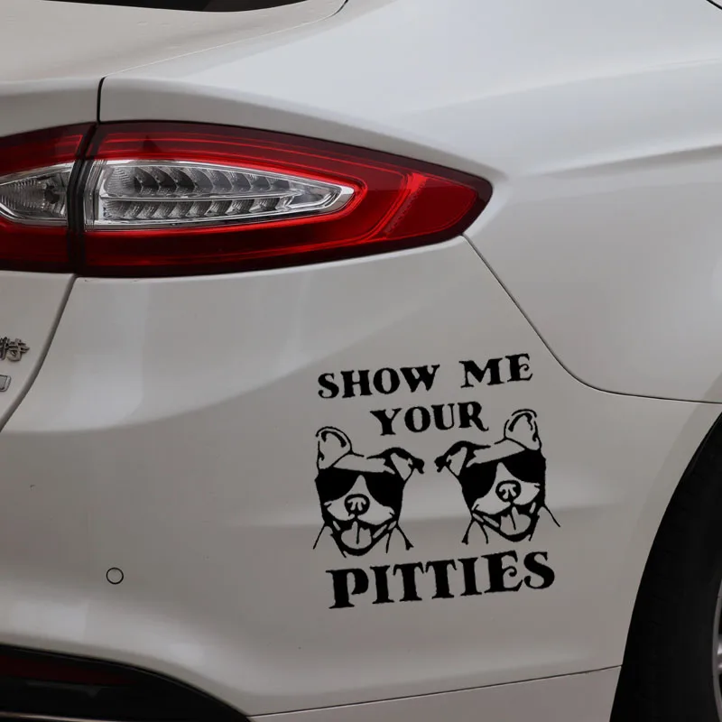 YJZT 14.9X14.2CM креативные автомобильные стикеры Show Me Your Pitties с двумя Прохладный