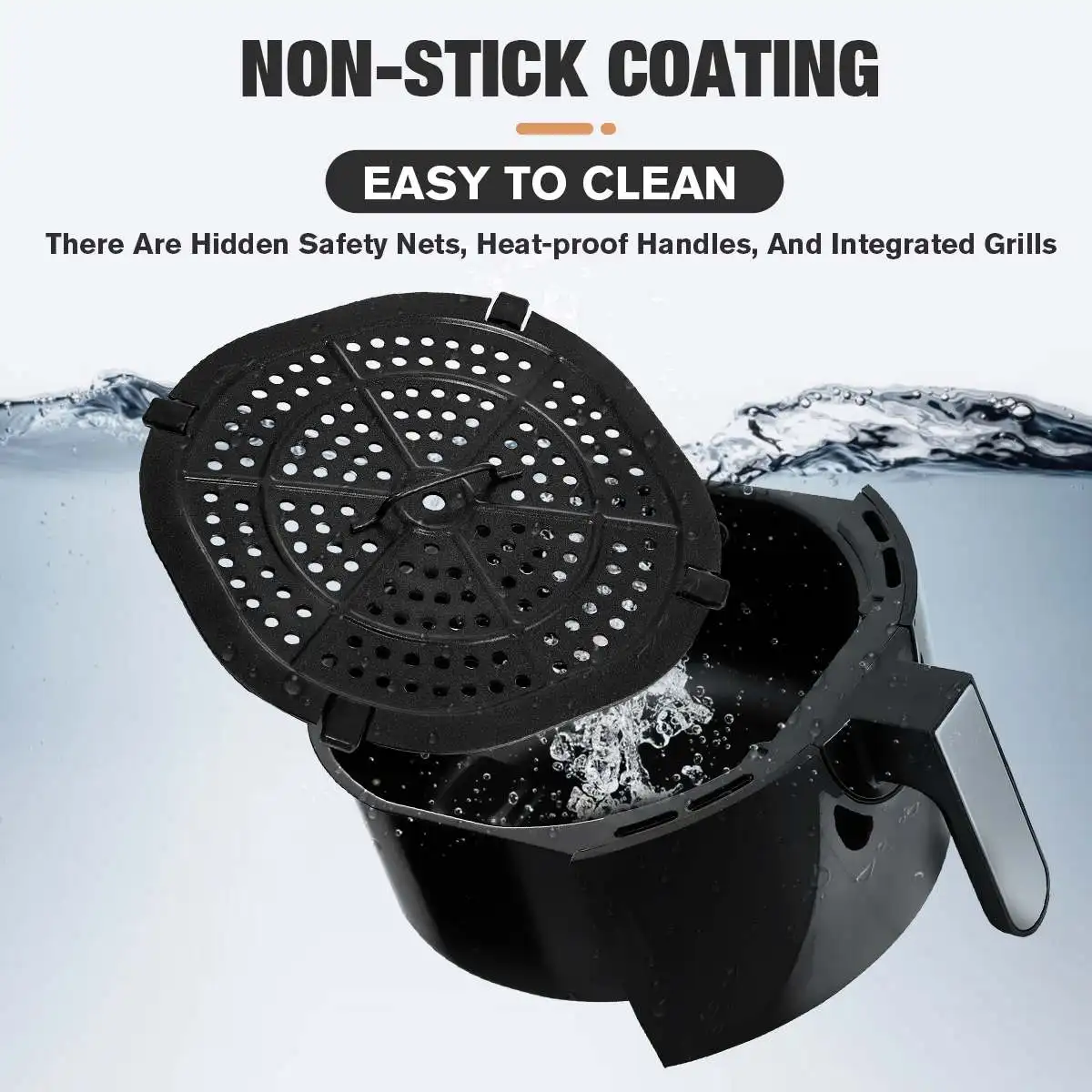 

AUGINEB 1500W 4LOil free Health Fryer Cooker Multifunction Air Fryer with Smart LED Digital Screen and Nonstick Frying Pot