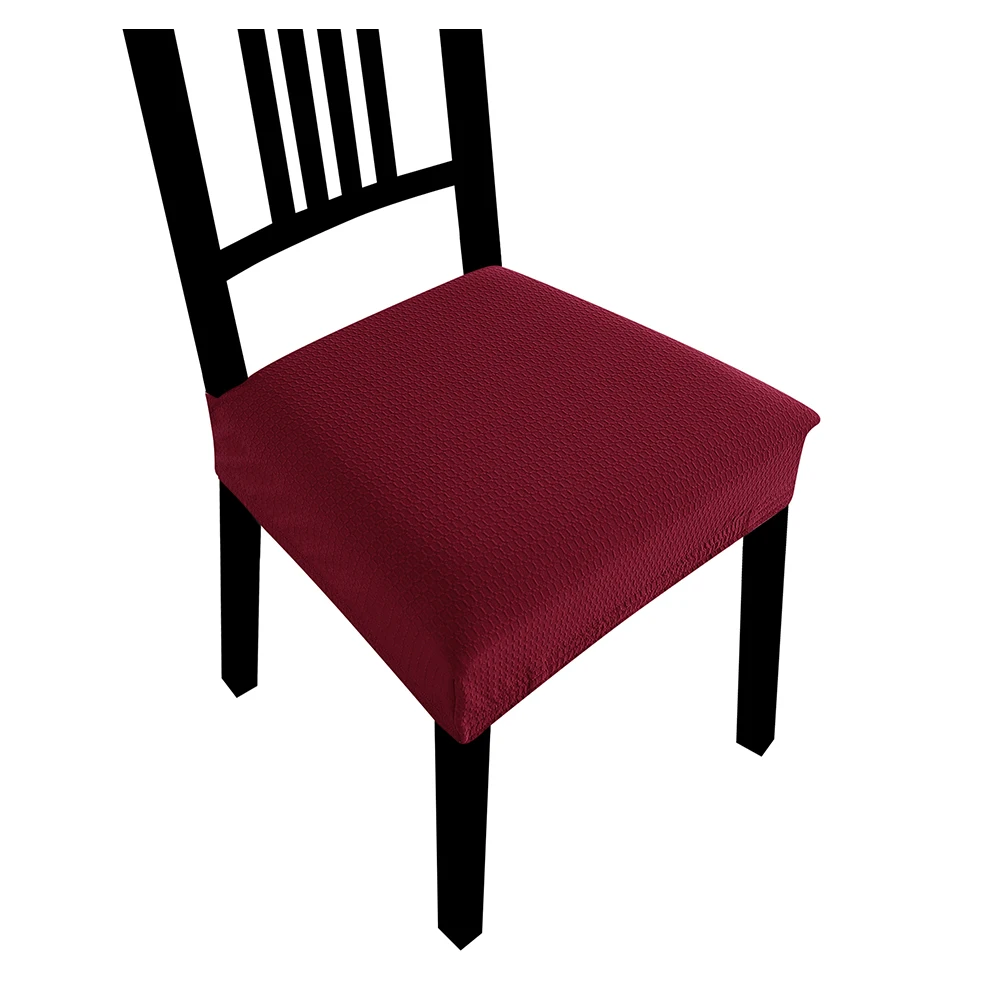 7 Solid Colors With Buckle Chair Cover Big Elastic Chair Covers Seat Slipcovers Stretch Removable Dining Hotel Seat Covers - Цвет: Red