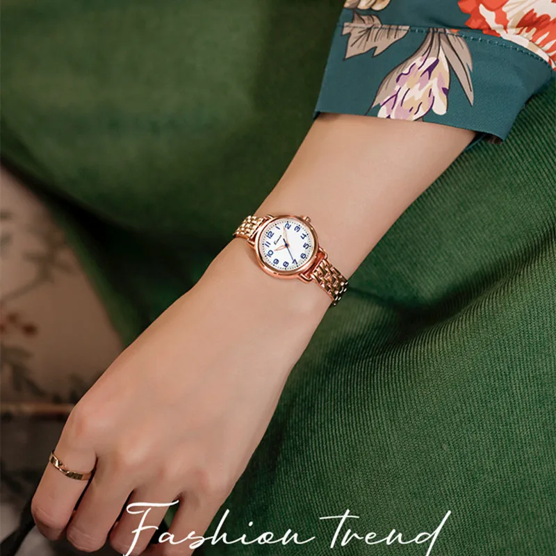 

Simple Fashion Korean Girls Students Watches Real Full Steel Bracelets Watches for Women Quartz 3bar Casual Analog Wrist watch