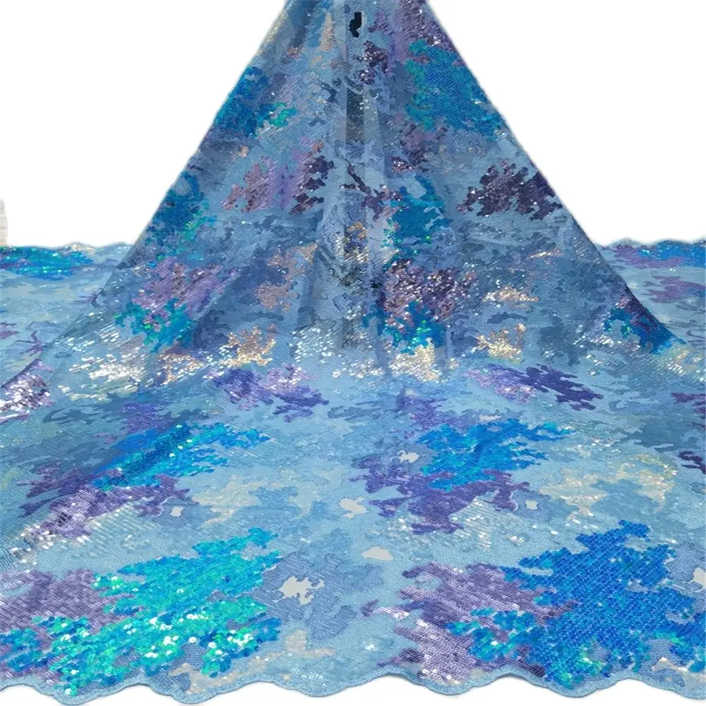 Африканская Европа Нигерия Дубай разноцветные блестки французское кружево 2021