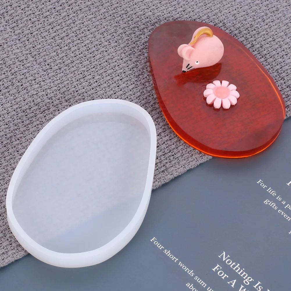 

DIY Crystal Epoxy Round Coaster Plate Saucer Irregular Base Silicone Molds Mirror Fragrance Diffuser Silicone Mold