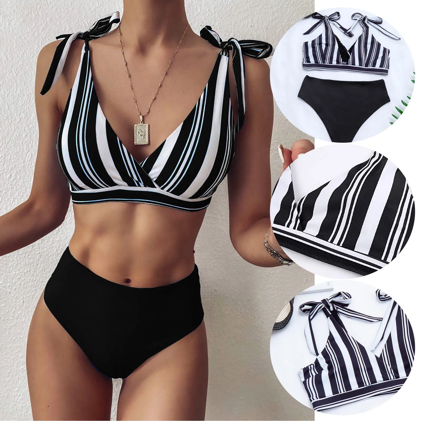 

Women swimwear bathing suit women clothing Bandeau Bandage Bikini 2021 Set Push-Up Brazilian Beachwear Swimsuit кђпалник