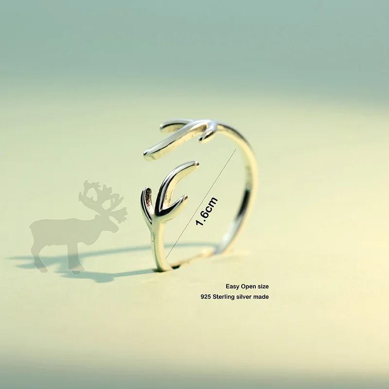 Женские кольца с рогами Trusta милые из 100% стерлингового серебра 925 пробы размер 5 6 7
