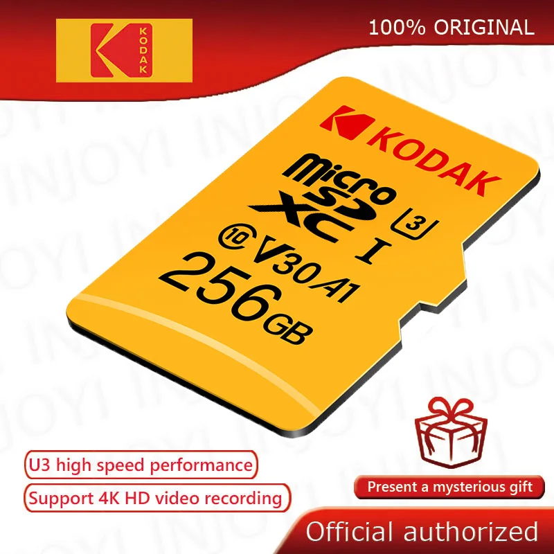 Карта памяти Kodak высокоскоростной micro sd 64 Гб класс 10 U3 4K карта 128 ГБ флэш память 256 32