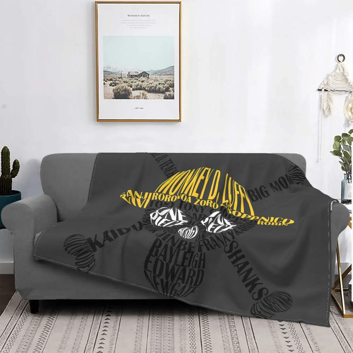 

Cool One Piece Blankets Flannel All Season Skeleton Manga Portable Soft Throw Blanket for Home Office Quilt