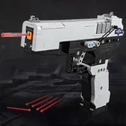 Пистолет военное оружие серии Desert Eagle MK23, 412 шт., строительные блоки, огненная пуля, банка для спецназа, игрушки, подарок для детей