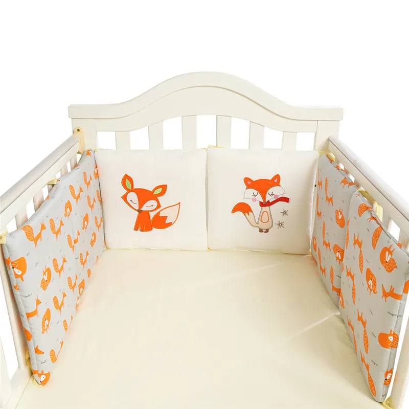6 pcsBaby Crib Bumper Newborn Infant Children 100% Cotton Protection Pillow Surrounding Baby Room Decoration | Мать и ребенок